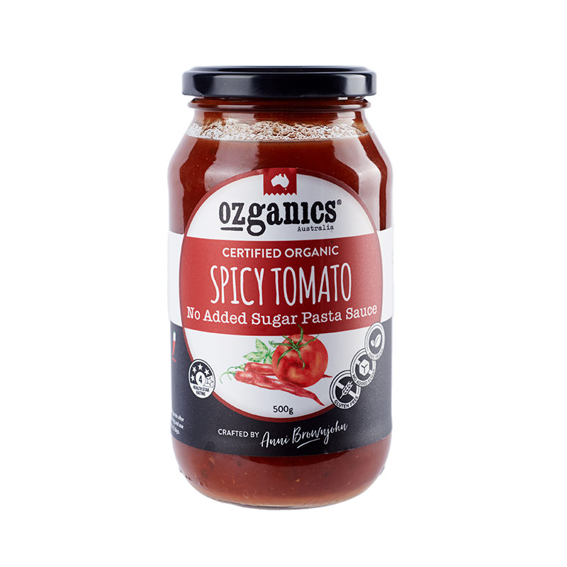 Spicy Tomato Pasta Sauce Ozganics Australia 8489